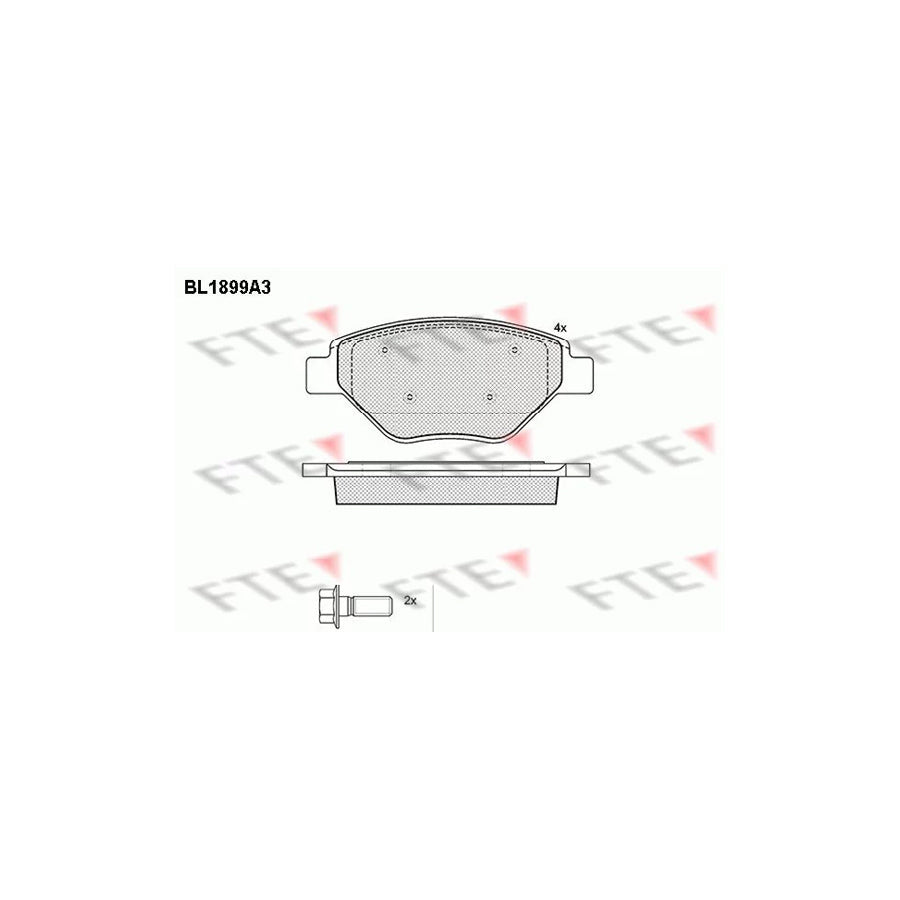 FTE Bl1899A3 Brake Pad Set for Renault Megane
