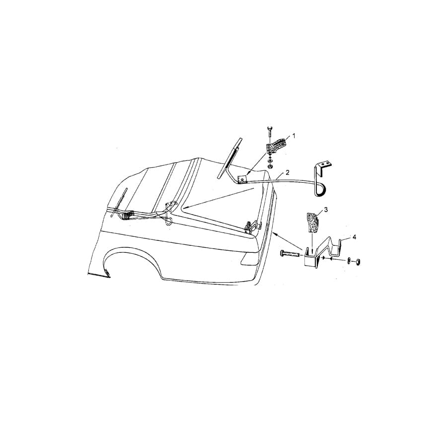 Genuine BMW 54210006048 E21 Right Hardtop Support (Inc. 320i, 318i & 316)