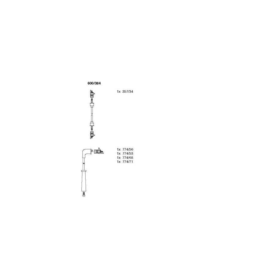 Bremi 600/384 Ignition Cable Kit for Suzuki Alto IV (Ef)