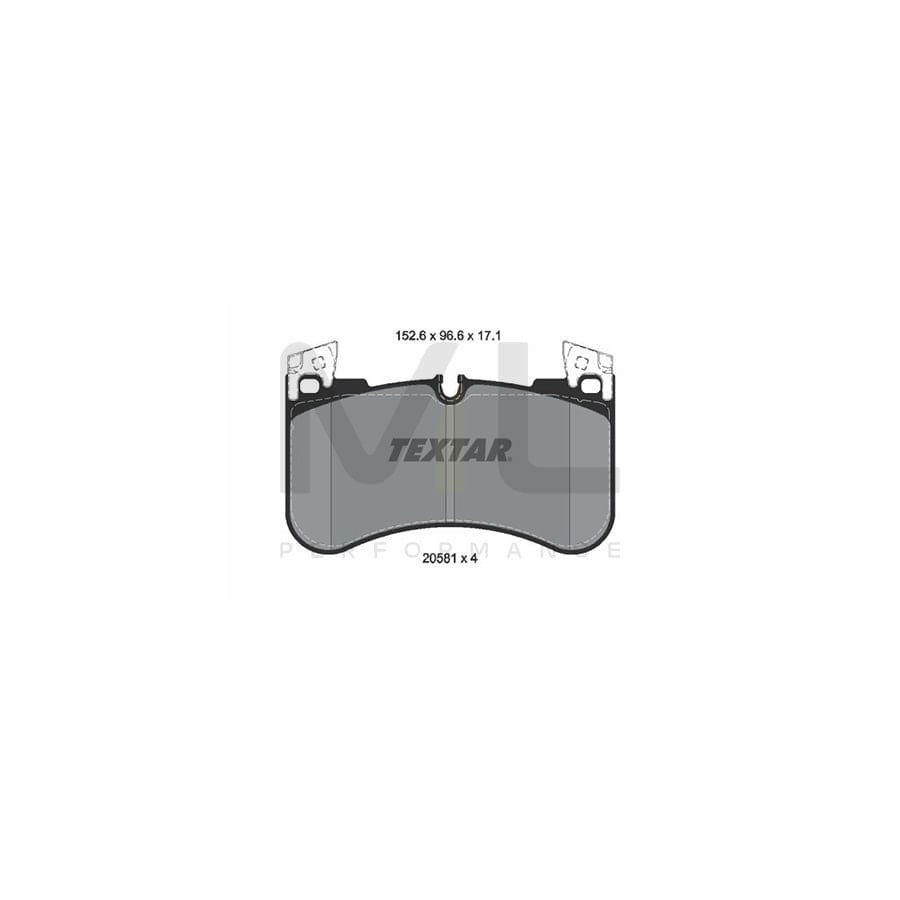 TEXTAR 2058101 Brake pad set prepared for wear indicator
