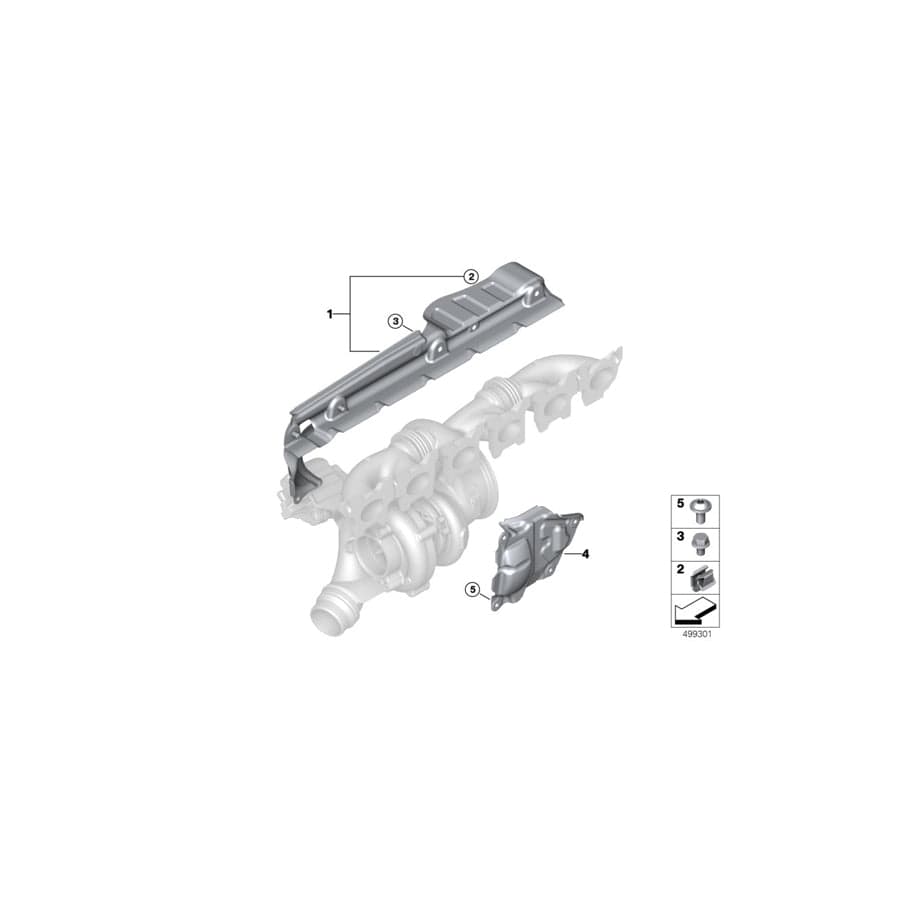 Genuine BMW 11798679023 G14 G11 G16 Heat Shield, Turbocharger, Lower (Inc. 745eX, 630iX & 745Le)