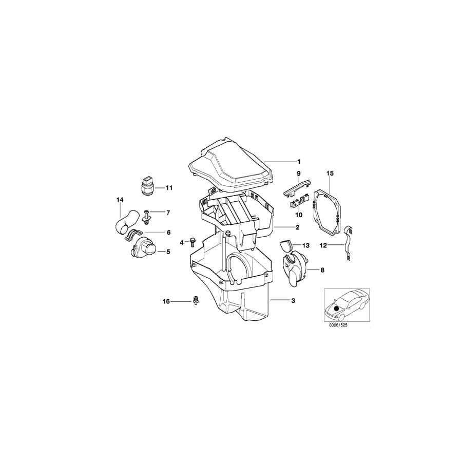 Genuine BMW 12901706388 E39 Bottom Part Without Blower (Inc. 525tds, 525td & 540iP)