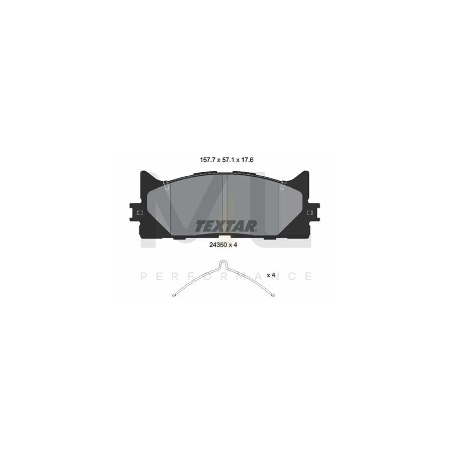 TEXTAR 2435001 Brake pad set not prepared for wear indicator