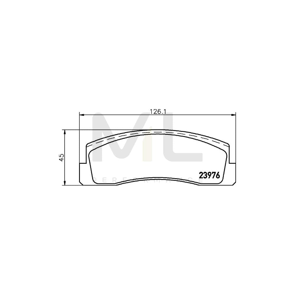 Hella 8DB 355 011-461 Brake Pad Set For Chevrolet Niva I Not Prepared For Wear Indicator | ML Performance Car Parts