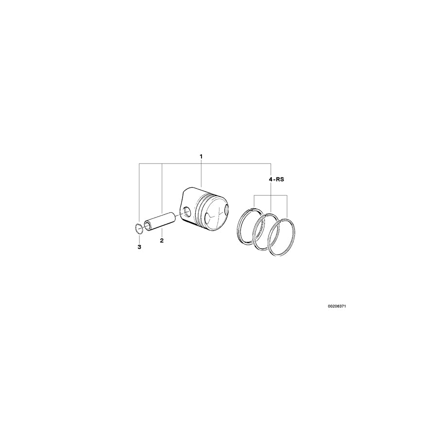 Genuine BMW 11251338418 Piston 84,77 E=8,2 (Inc. R 75, A10 B08 & R 65 RT)