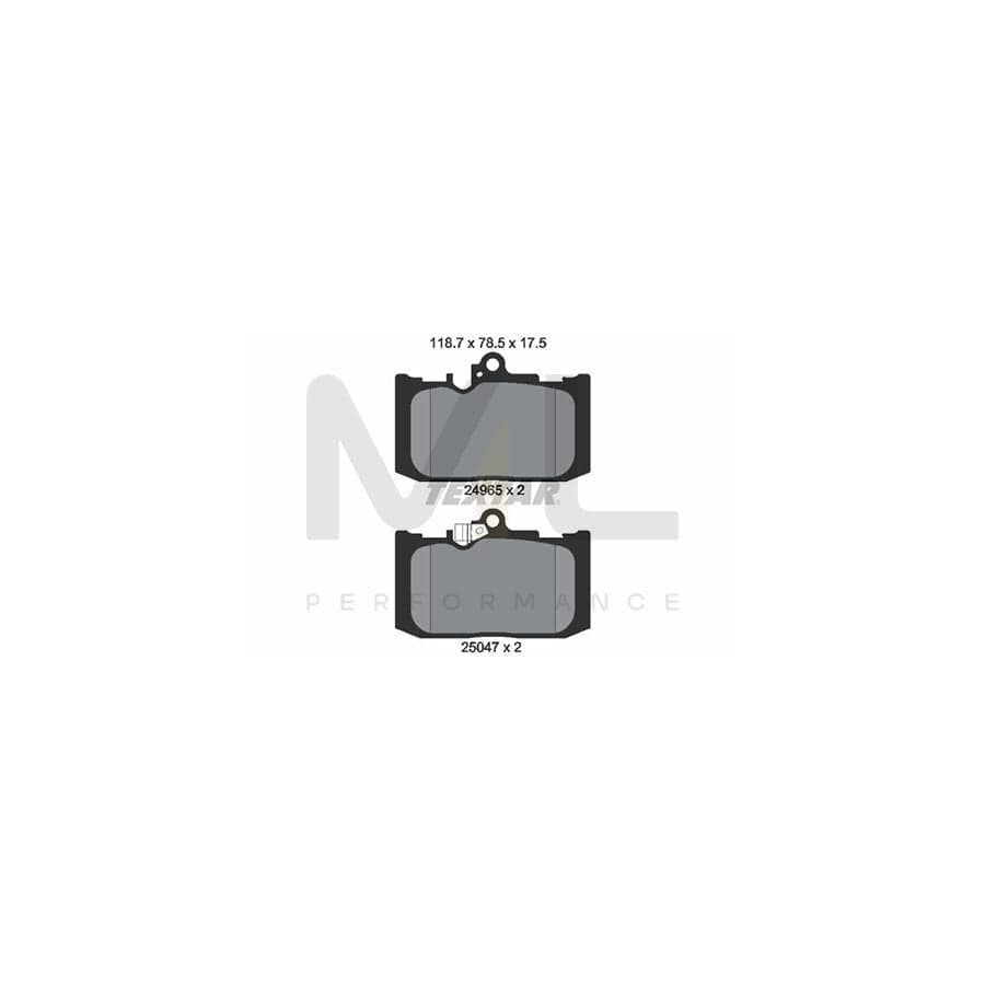 TEXTAR 2496501 Brake pad set with acoustic wear warning