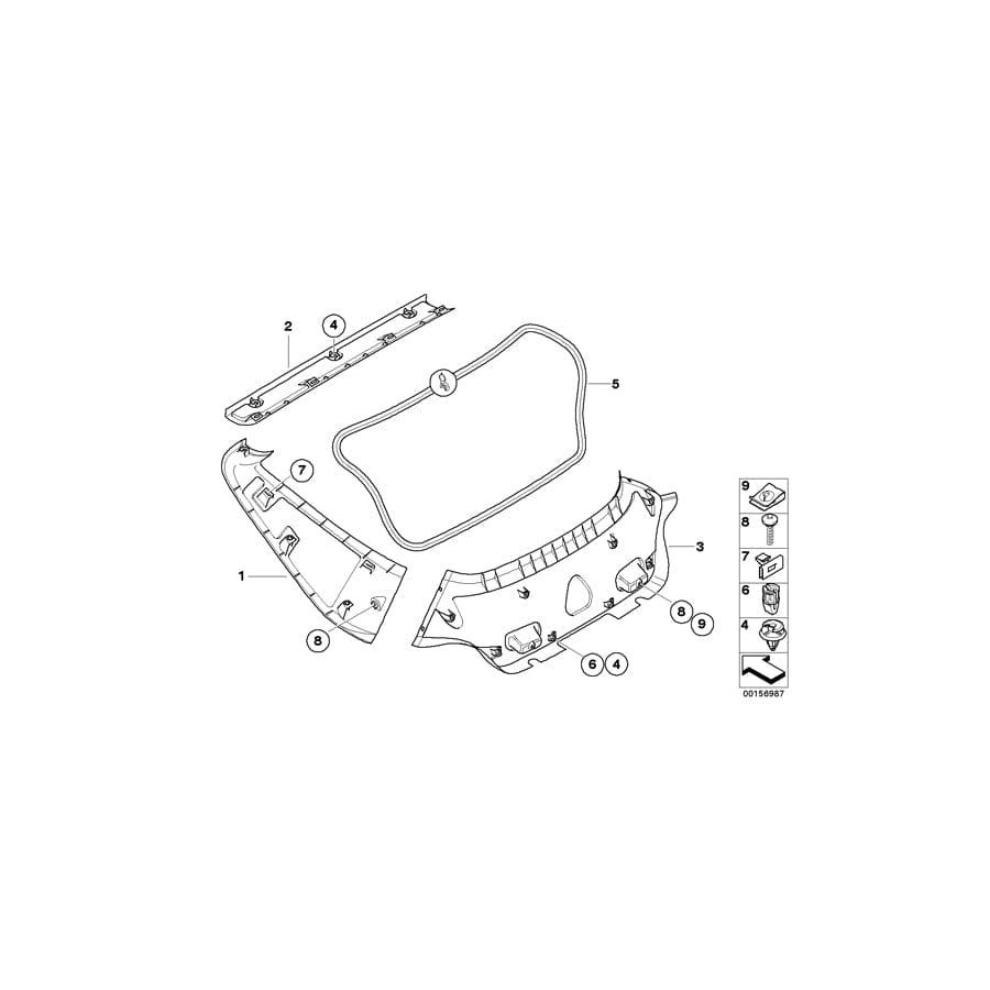 Genuine BMW 51763425290 E86 Trunk Lid Gasket (Inc. Z4 3.0si & Z4 M3.2)