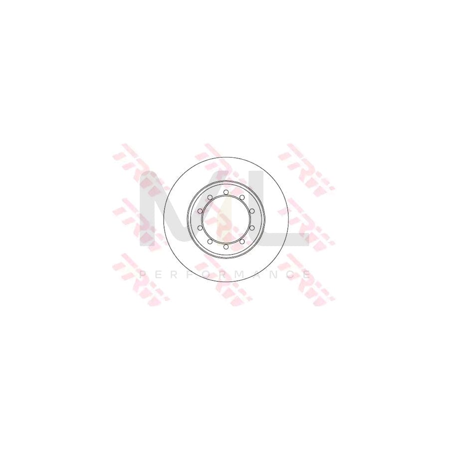 TRW DF6711 Brake Disc for FORD TRANSIT Solid, Painted - 1 piece