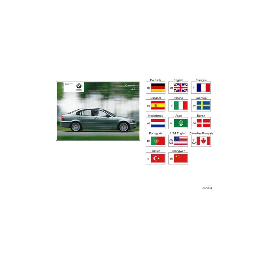 Genuine BMW 01410155311 E46 Owner'S Handbook E46/4 EN US, MJ 00 (Inc. 325i, 320i & 325xi)