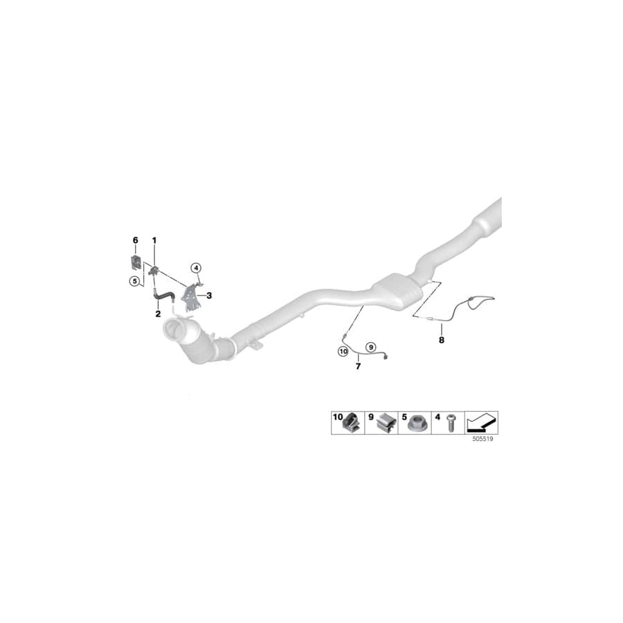 Genuine BMW 11788744984 G06 F34 G05 Temperature Sensor, Exhaust L=320 (Inc. X6 40iX, X5 30iX & X5 45eX)