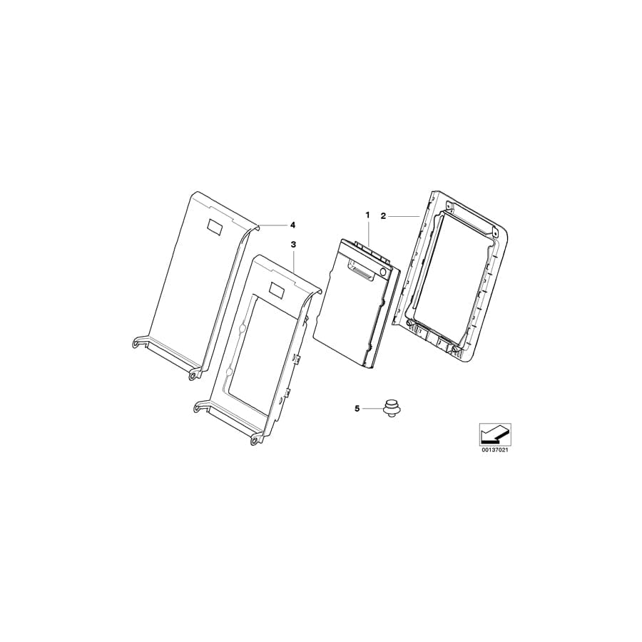 Genuine BMW 52207147377 E61 Armrest Panel AMETHYST (Inc. 525xi, 550i & 523i)