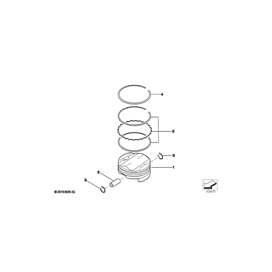 Genuine BMW 11251416346 E36 Piston Ring 86,5mm H=1mm (Inc. 320i & M3)