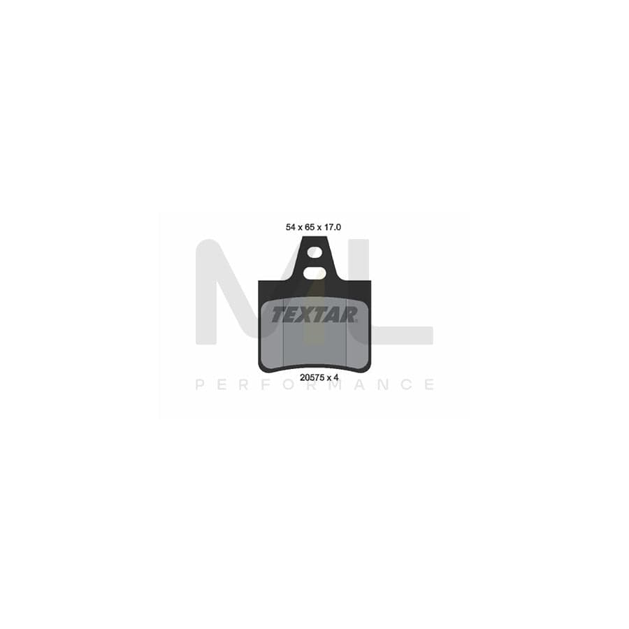 TEXTAR 2057511 Brake pad set not prepared for wear indicator