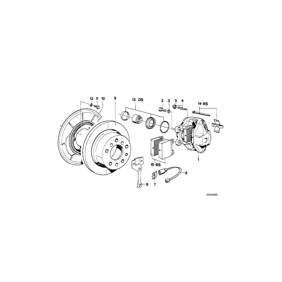 Genuine BMW 34211150559 E23 Set Mounting Parts (Inc. 733i, 745i & 728iS)