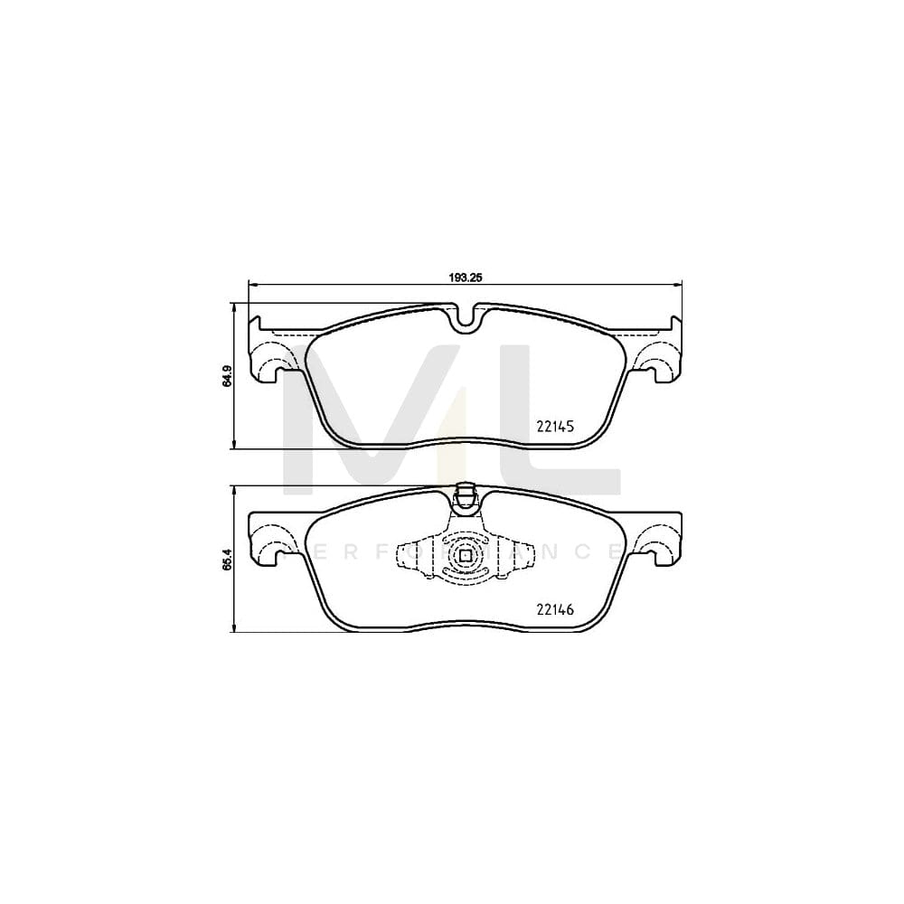 Hella 8DB 355 025-701 Brake Pad Set Prepared For Wear Indicator | ML Performance Car Parts