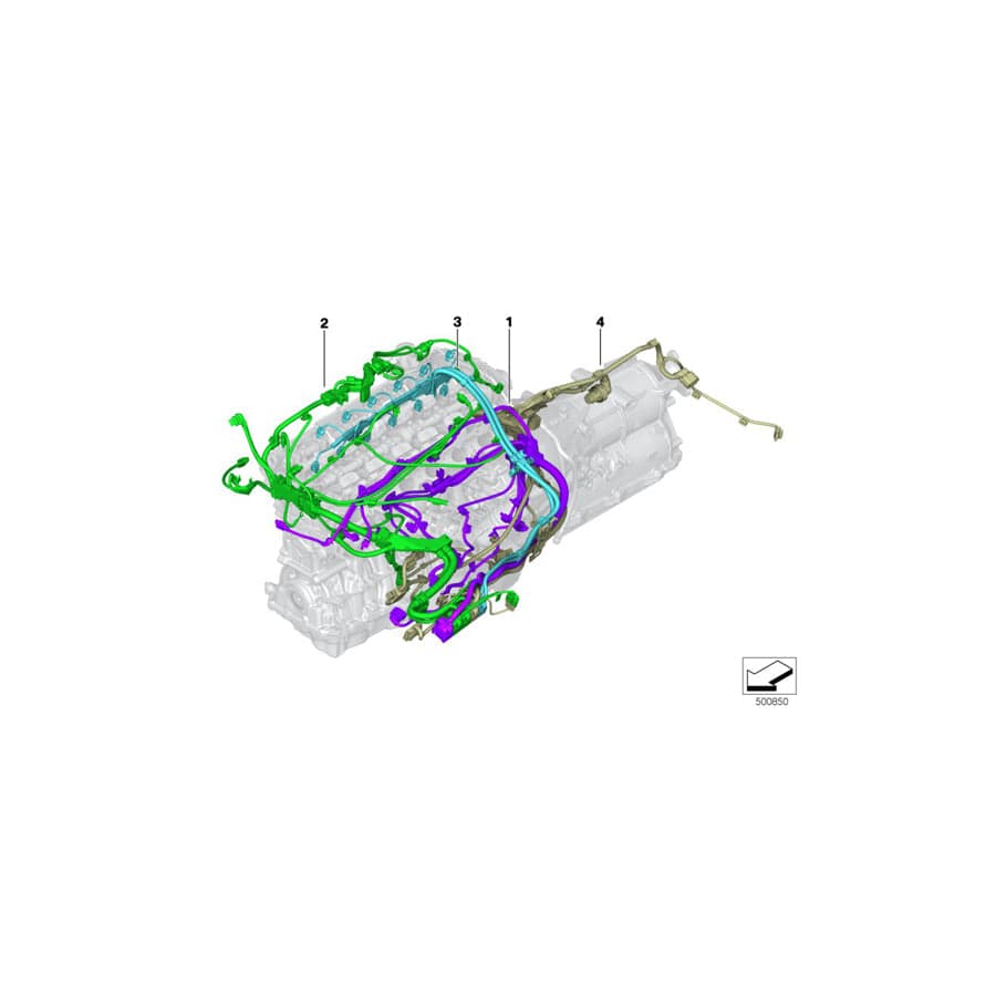Genuine BMW 12519452239 G05 G06 Wiring Harness, Eng. Sensoric Module 1 48V (Inc. X6)