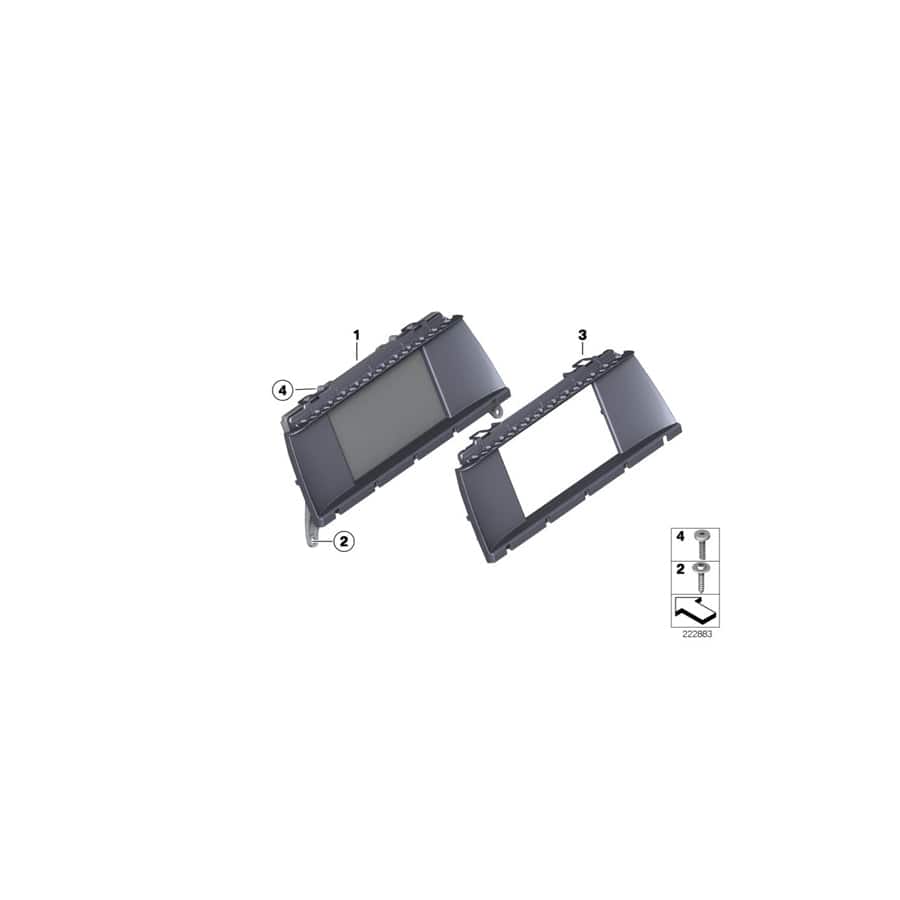 Genuine BMW 65509219568 F25 F26 Trim Cover For Cid 8,8" (Inc. X4 35dX, X4 20iX & X3 28iX)