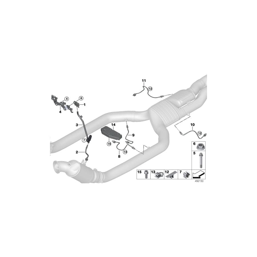 Genuine BMW 11788744028 RR11 RR31 RR5 Temperature Sensor, Exhaust L=230 (Inc. Wraith, Cullinan Black Badge & Phantom)