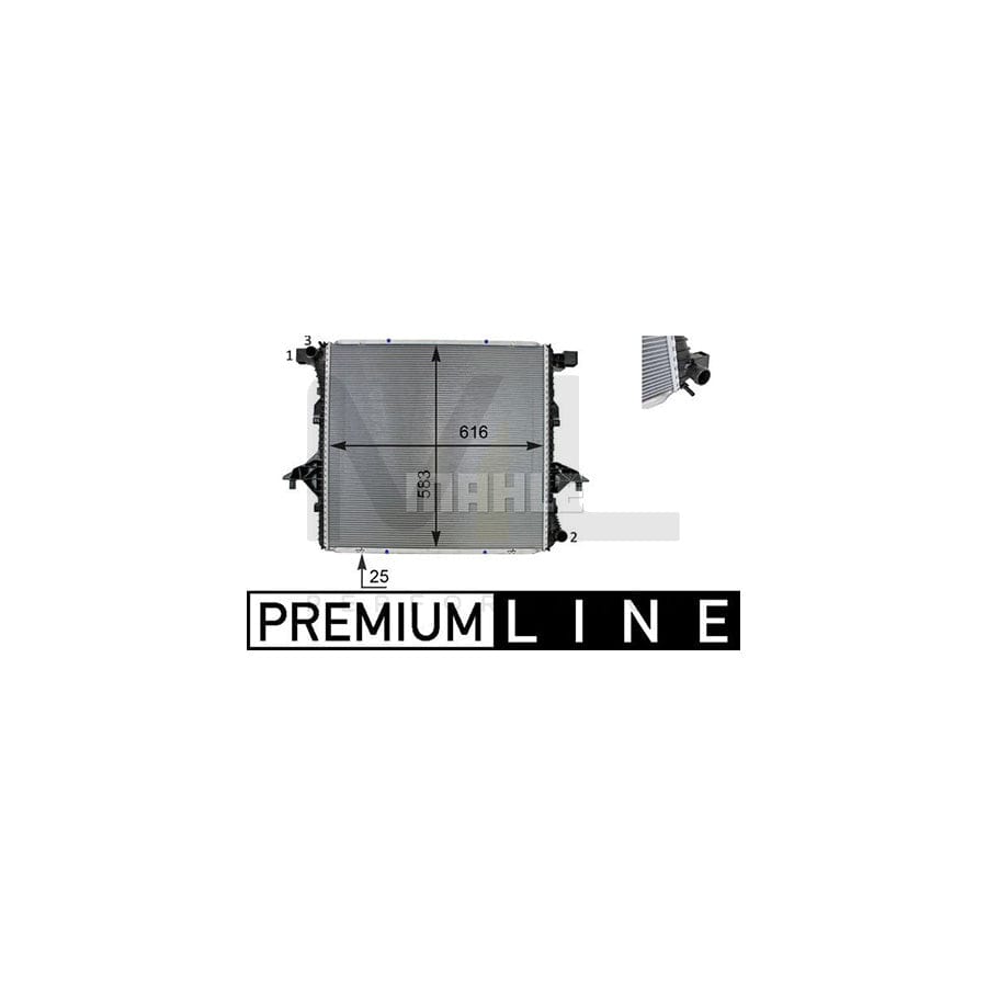 MAHLE ORIGINAL CR 81 000P Engine radiator for VW AMAROK Brazed cooling fins | ML Performance Car Parts