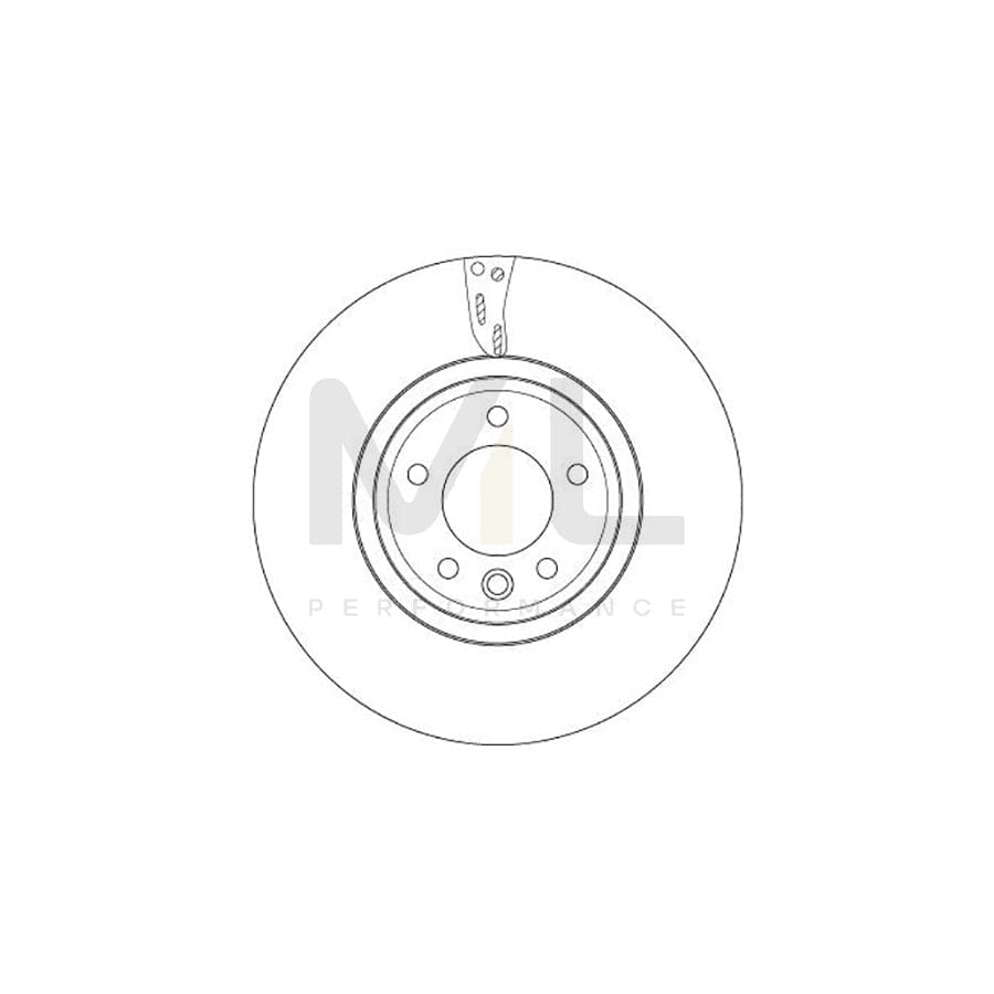 TRW DF6954S Brake Disc Vented, Painted, High-carbon - 1 piece