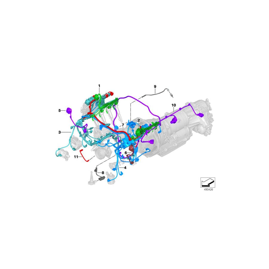 Genuine BMW 12518689541 G05 G07 Wiring Harness Engine Dme/ Pdm (Inc. X5 50iX & X7 50iX)