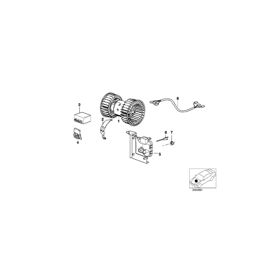 Genuine BMW 61118407194 E36 Replacement Cable Heater Control (Inc. Z3)