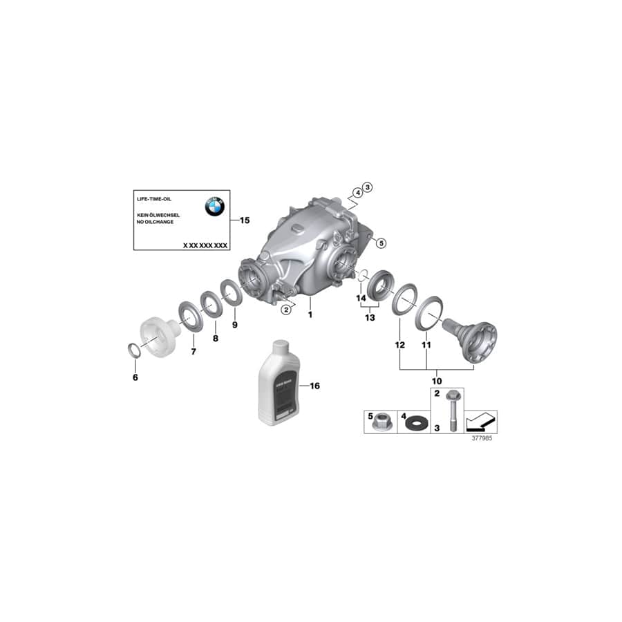 Genuine BMW 33107514150 E85 Exch. Final Drive I=3,23 (Inc. Z4 2.5i & Z4 3.0si)