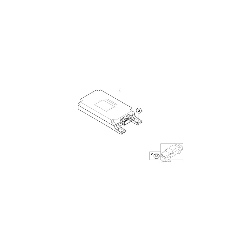 Genuine BMW 84416931985 E66 E67 E65 Control Unit, Voice Input System DEUTSCH (Inc. 745LiS, 745i & 735i)