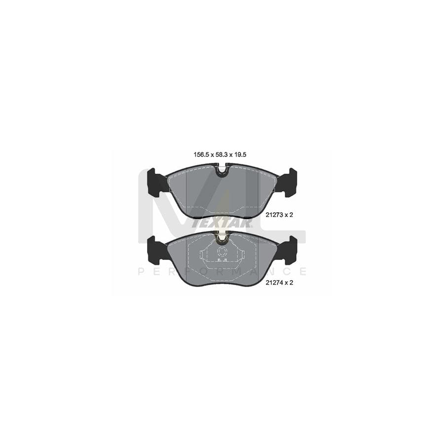 TEXTAR 2127304 Brake pad set prepared for wear indicator