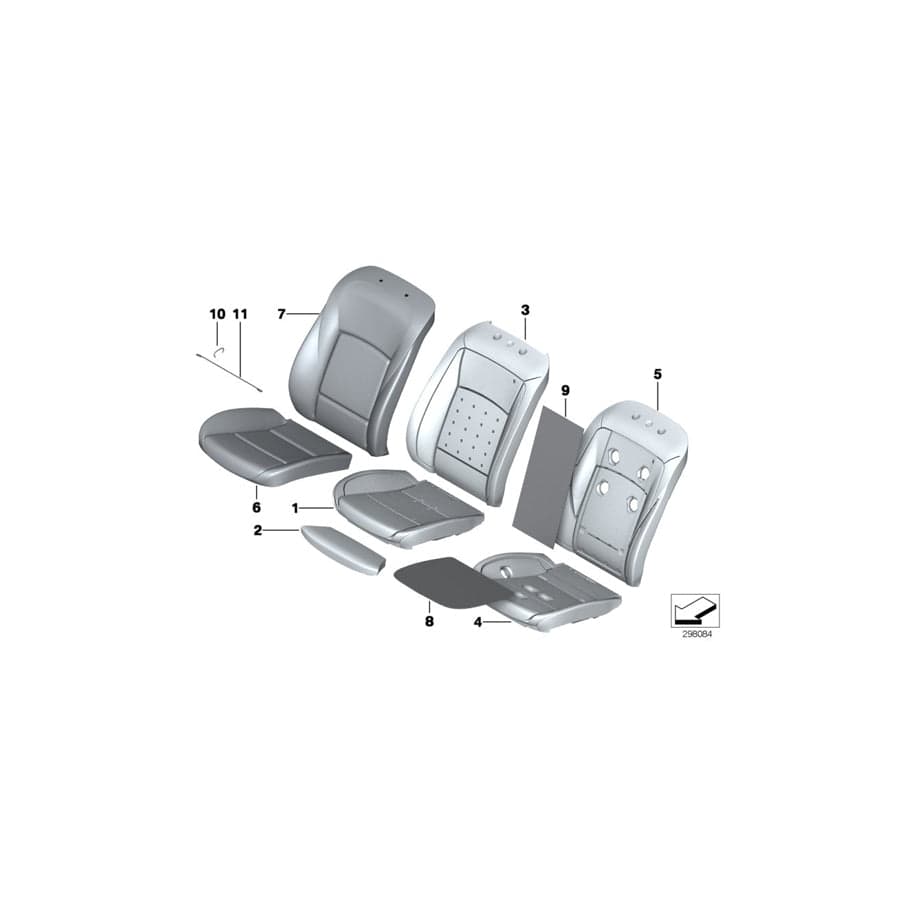 Genuine BMW 52107350101 F11 F10 F07 Imitat. Leather Cover F Basic Seat K8SW SCHWARZ (Inc. 530d, 535d & 550iX 4.4)