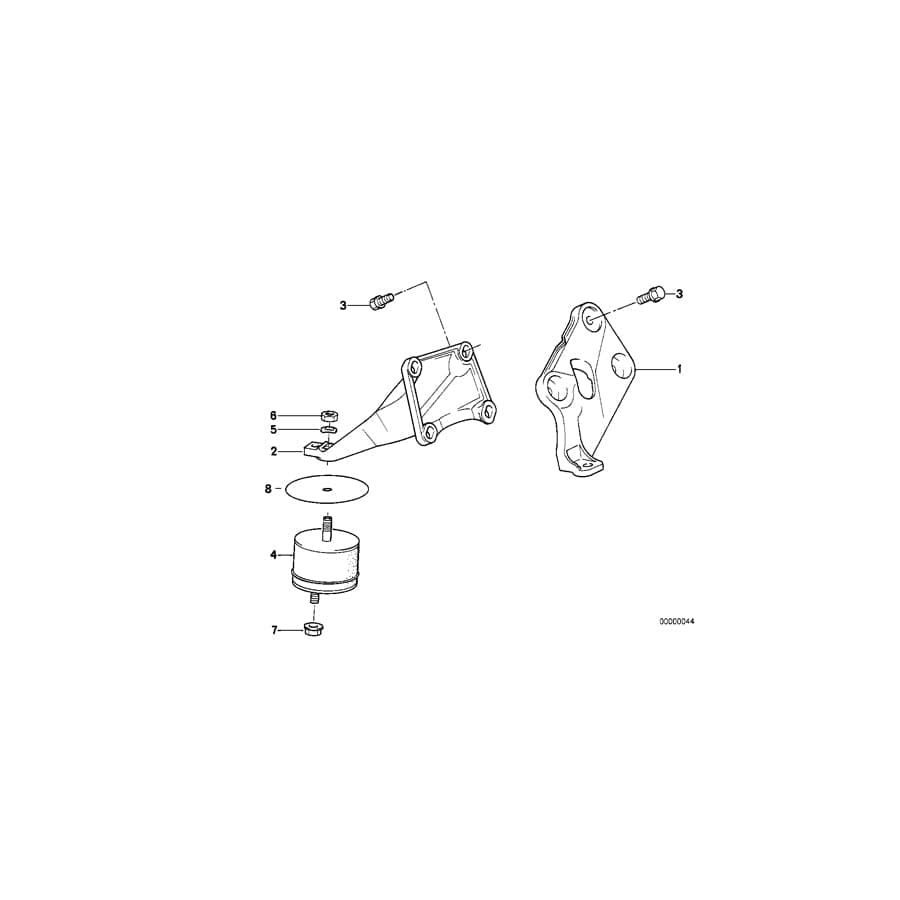 Genuine BMW 11811133364 E34 Rubber Mounting (Inc. 520i & 525i)