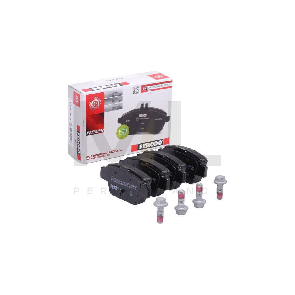 Ferodo Premier Eco Friction FDB1469 Brake Pad Set Not Prepared for Wear Indicator, With Accessories