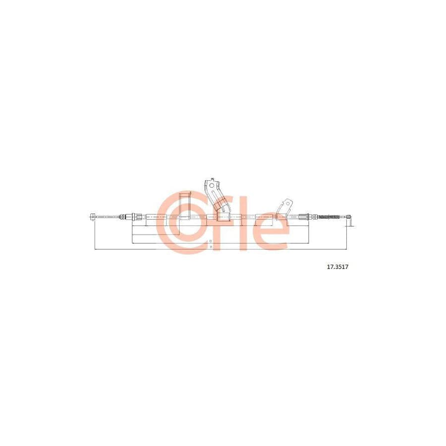 Cofle 92.17.3517 Hand Brake Cable for Chevrolet Spark (M300)