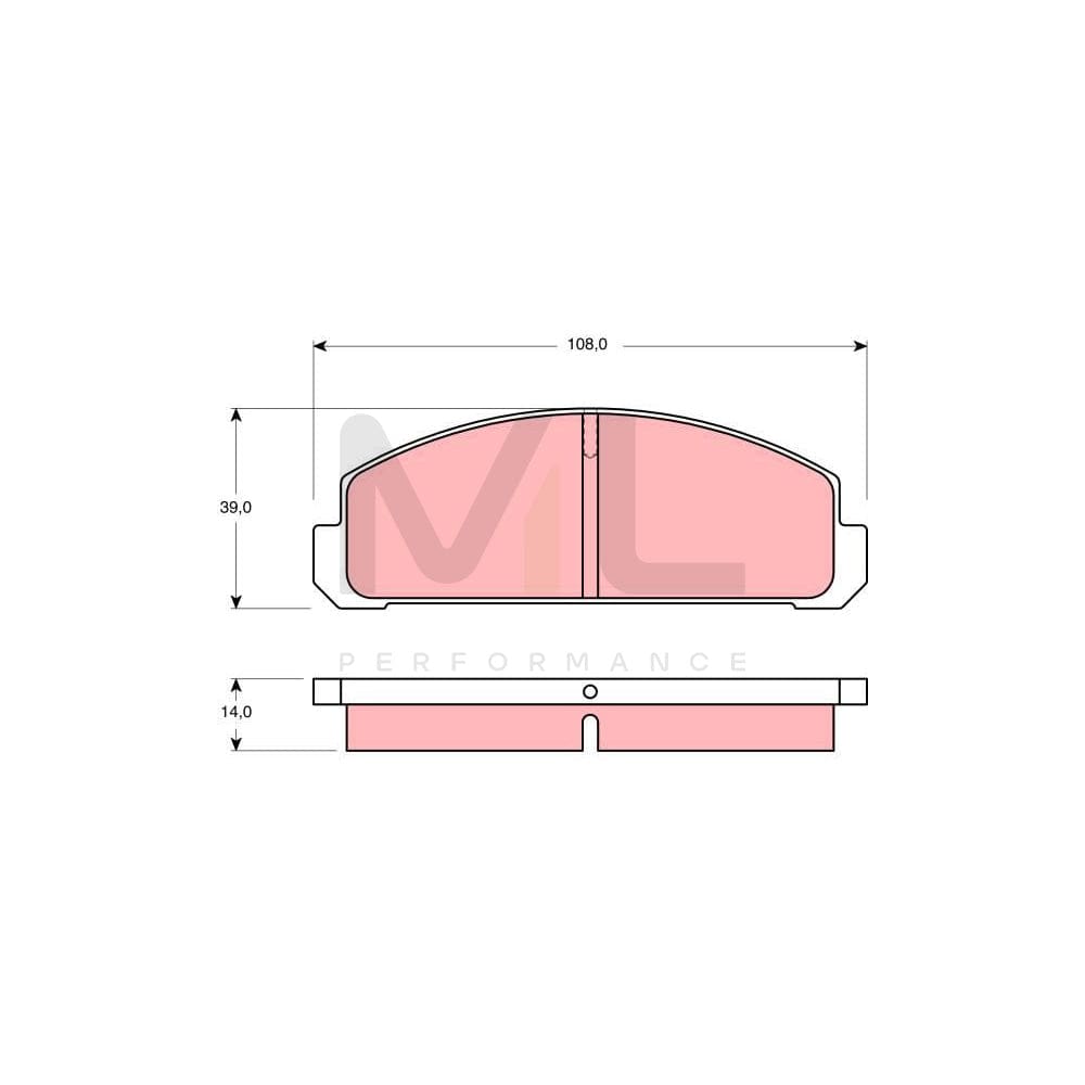 TRW Gdb178 Brake Pad Set For Mazda 323 Not Prepared For Wear Indicator