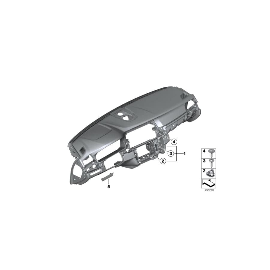 Genuine BMW 51459211237 F11 F10 Instrument Panel SCHWARZ/BRAUN (Inc. 518d, 530i & 535iX)