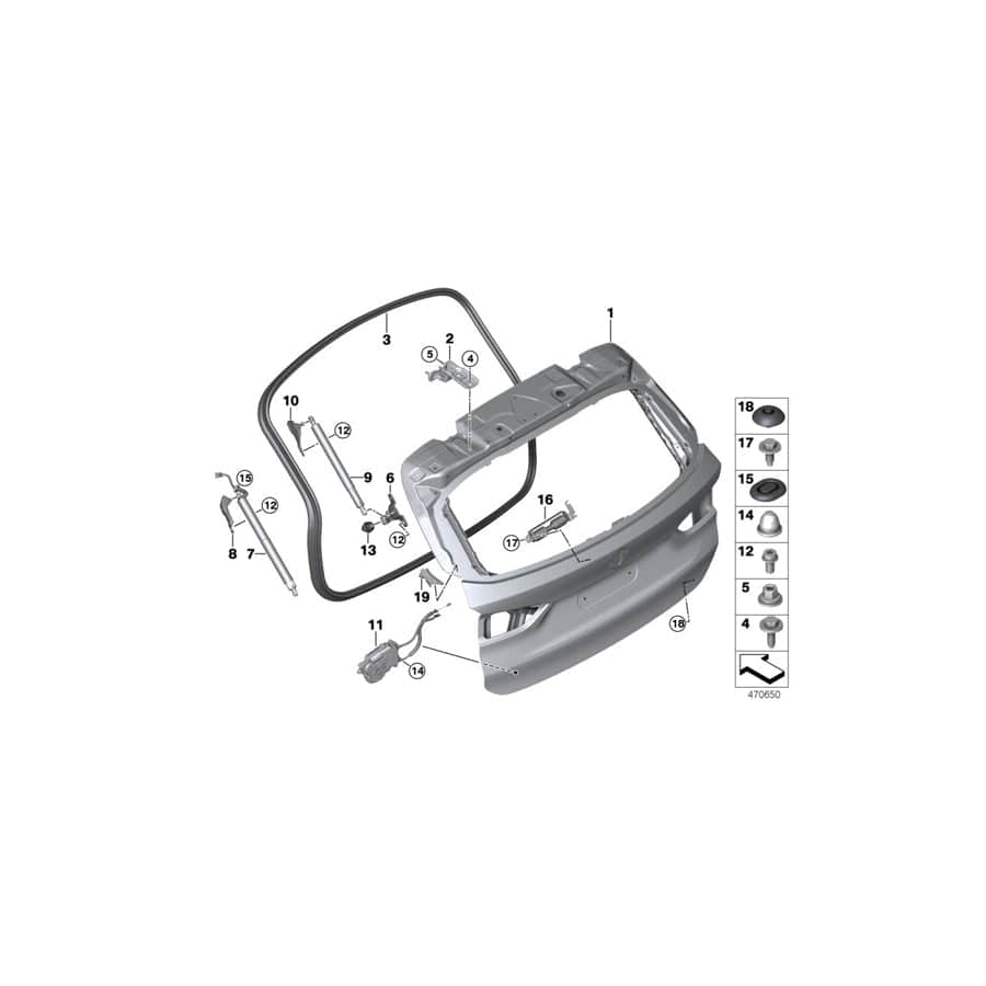 Genuine BMW 51242584673 F48 Linkage Lever, Spring Support, Left (Inc. X1 25dX, X1 16d & X1 18i)
