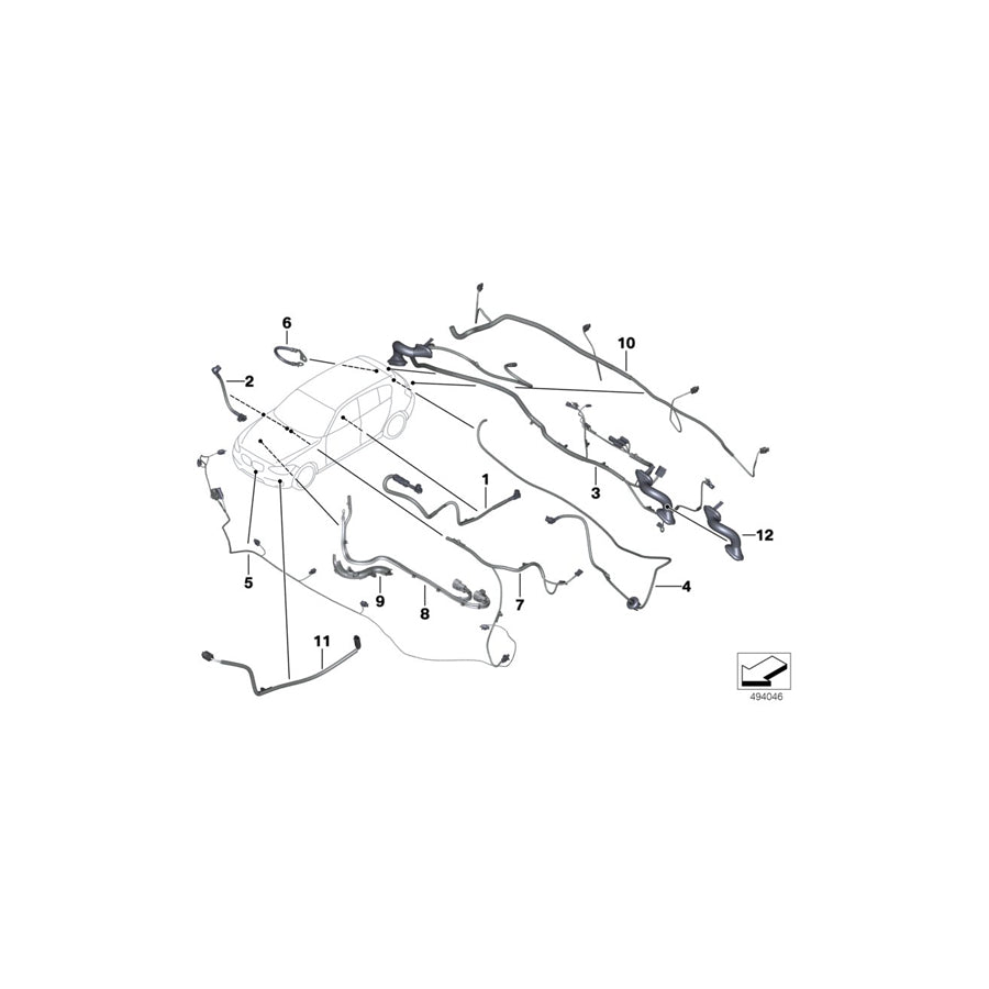 Genuine BMW 61129313130 F22 F82 F20 Wiring Harness For Eps (Inc. 118d, 116i & M4 GTS)
