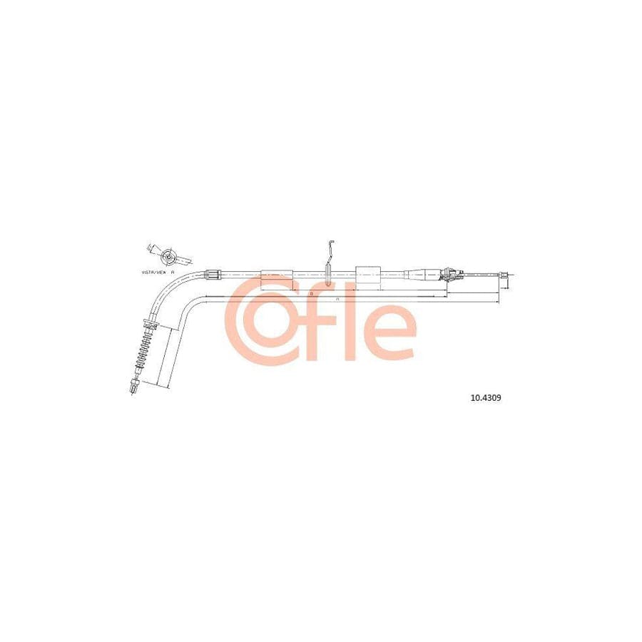 Cofle 92.10.4309 Hand Brake Cable