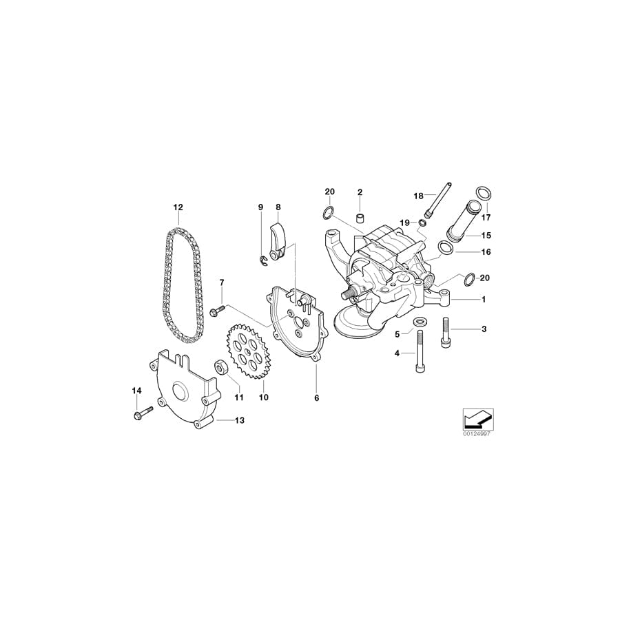 Genuine BMW 11131406863 E39 Oil Pipe (Inc. M5)