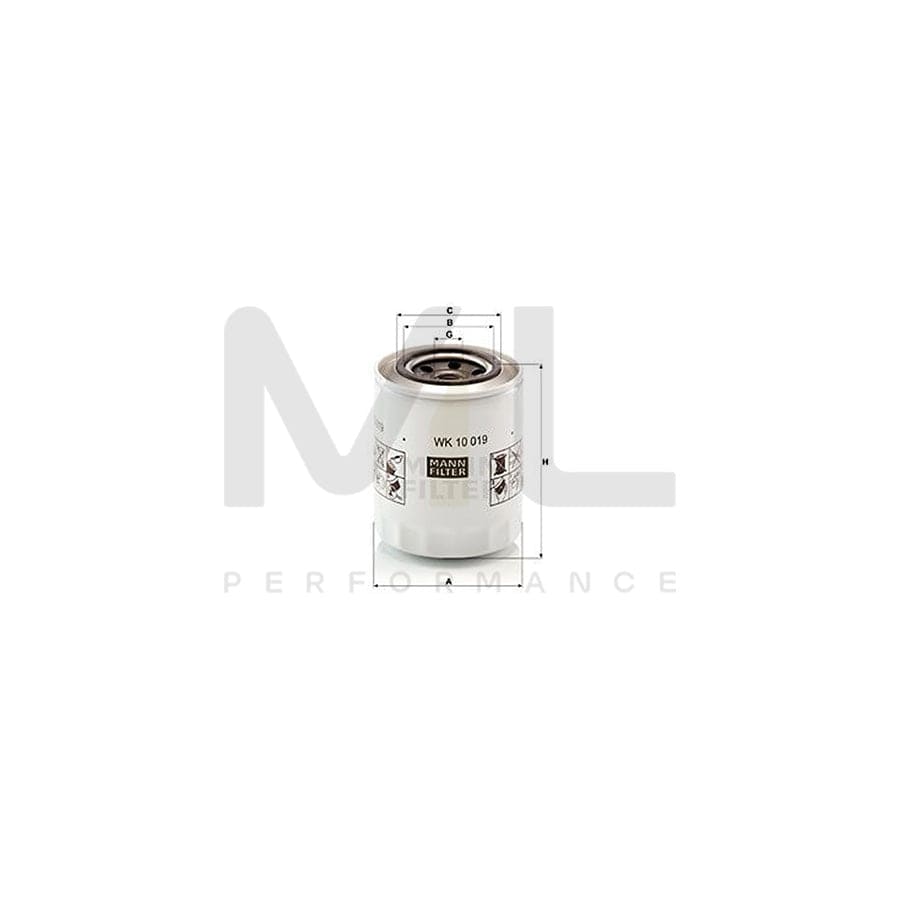 MANN-FILTER WK 10 019 Fuel filter Spin-on Filter