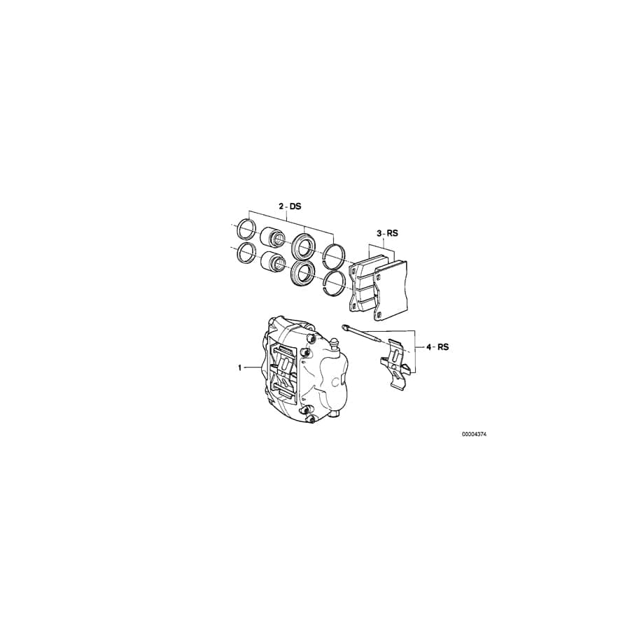 Genuine BMW 34111158360 E23 Repair Kit, Brake Pads Asbestos-Free JURID 506 (Inc. 733i & 735i)