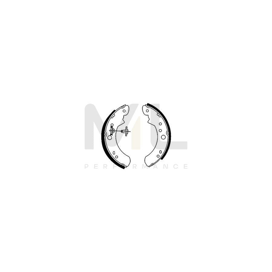 TEXTAR 91037600 Brake Shoe Set without handbrake lever