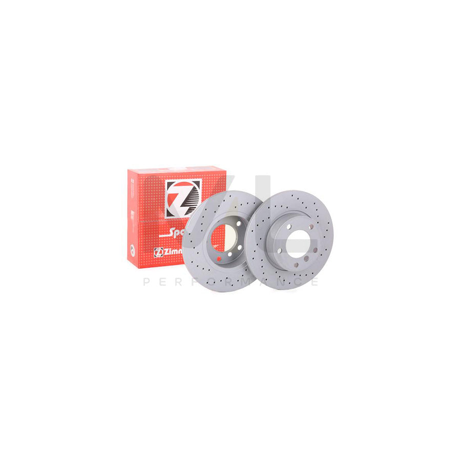 ZIMMERMANN SPORT COAT Z 150.1268.52 Brake Disc Perforated, Solid, Coated - 1 piece