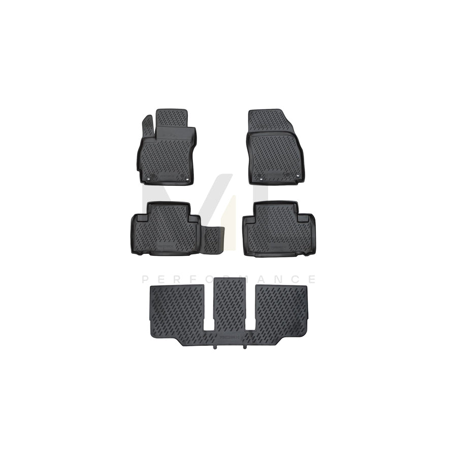 RIDEX Tailored 215A0922 Floor mat set for MAZDA 5 (CR19) Elastomer, Front and Rear, Quantity: 4, Black