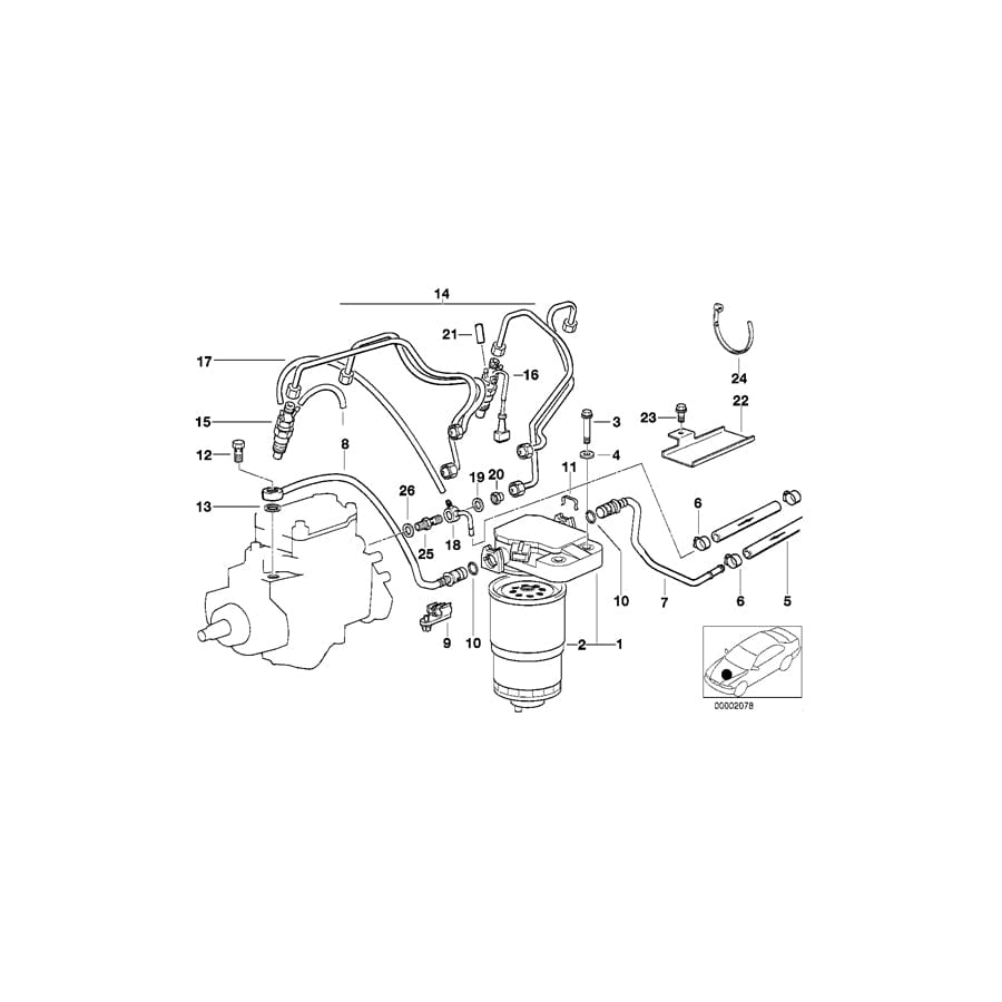 Genuine BMW 13322244982 E36 E34 Fuel Strainer With Heating (Inc. 525td, 318tds & 325td)