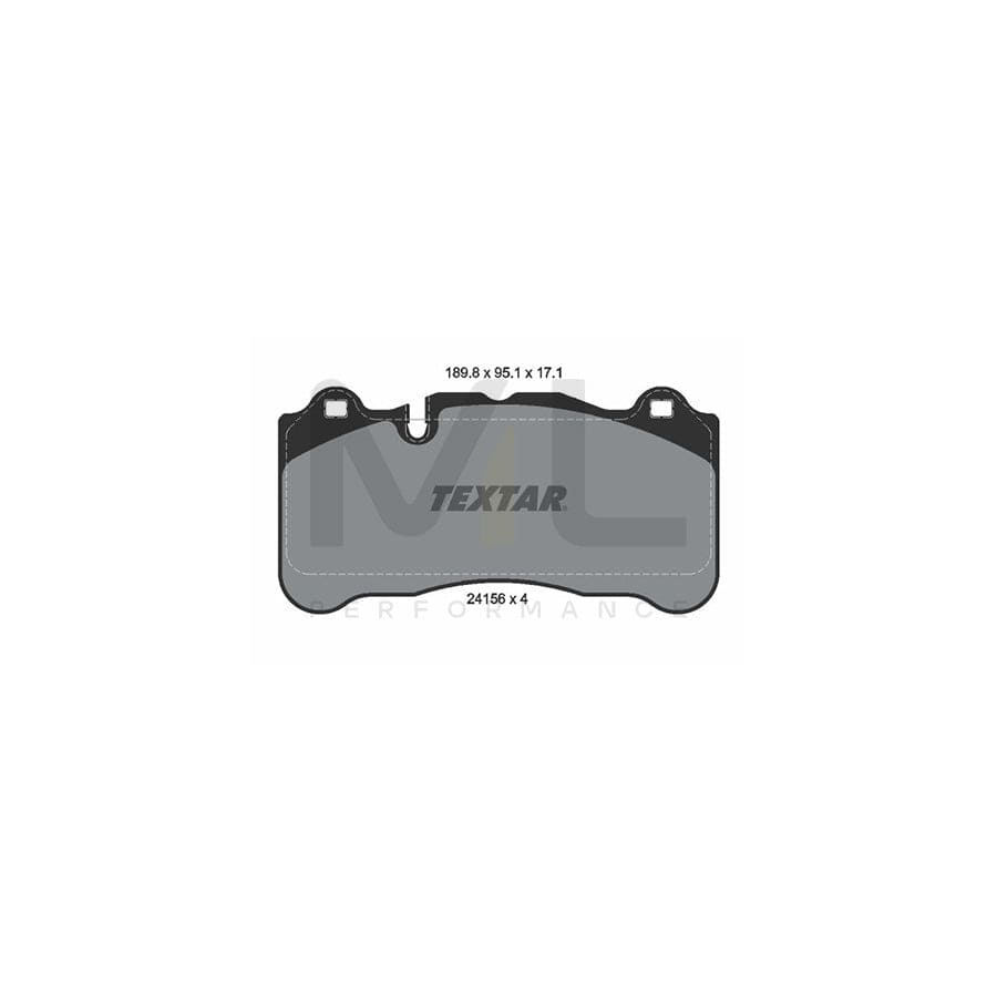 TEXTAR 2415601 Brake pad set prepared for wear indicator