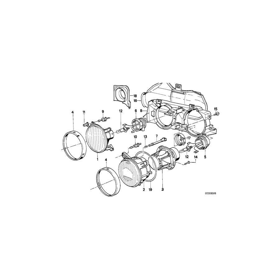 Genuine BMW 63121386715 E30 Lamp Lens Left HELLA (Inc. 316i, 325ix & 320is)