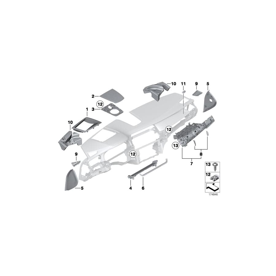 Genuine BMW 51459177581 F02 F01 F03 Cover (Inc. 730d, 750LiX 4.0 & 760LiS)