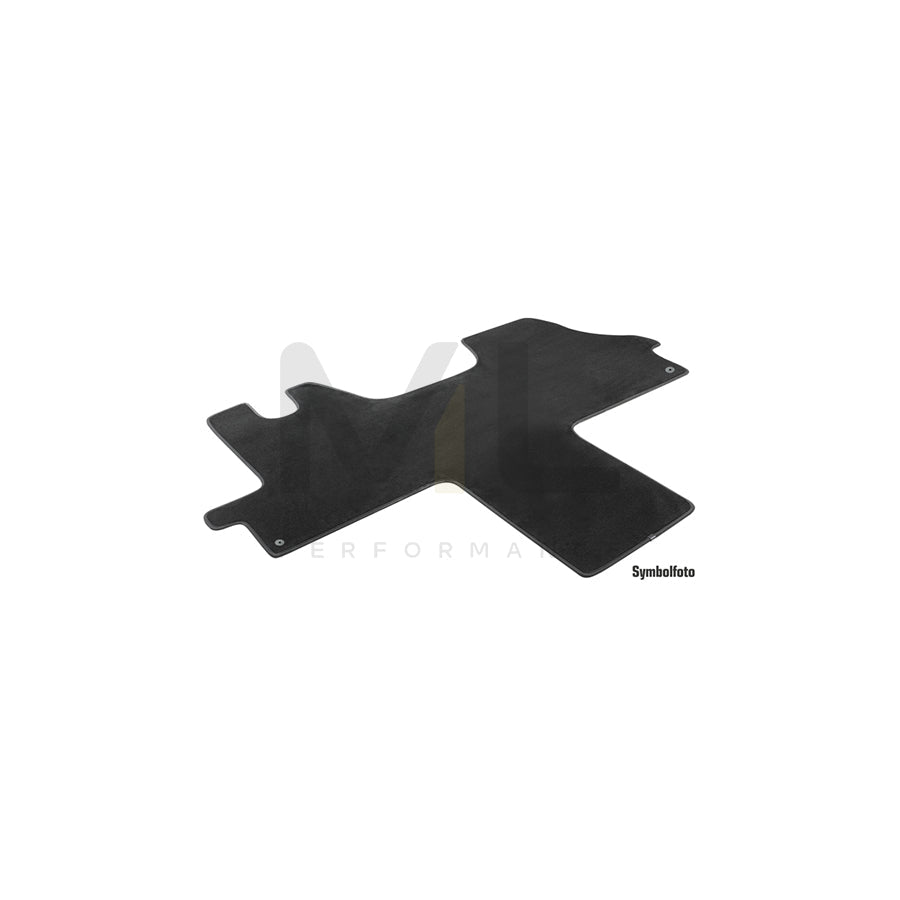 WALSER 80496 Floor mat set for CITROテ起 C8 Textile, Front, Quantity: 1, Black