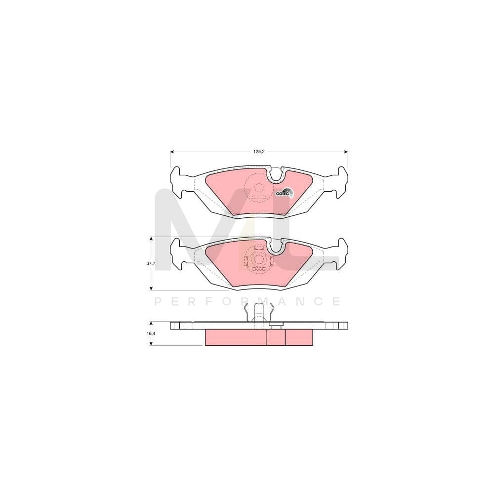 TRW Cotec Gdb299 Brake Pad Set Prepared For Wear Indicator